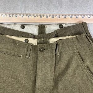Two Vintage US Army Trousers Field 100% Wool Serge 1951 Mens